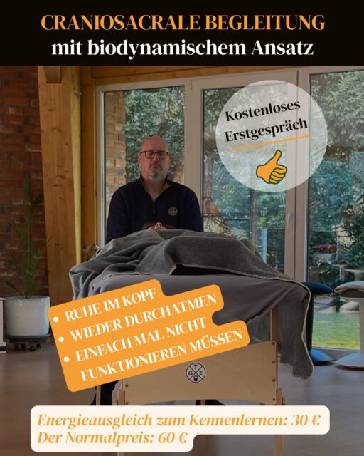 Du funktionierst. Aber wann fährst du eigentlich mal runter?
Viele Menschen trainieren ihren Körper, organisieren ihren Alltag und ziehen einfach weiter durch.
Das Problem: Das Nervensystem macht dabei nicht immer mit.
Die Craniosacrale Begleitung mit biodynamischem Ansatz setzt genau dort an. Mit sanften Berührungen bekommt dein Körper die Möglichkeit, Spannungen loszulassen und wieder in einen ruhigeren Zustand zu finden. Ziel ist nicht, etwas „wegzumachen“, sondern deinem System Raum zu geben, sich neu zu organisieren.
Das berichten viele Menschen nach einer Begleitung:
✅ mehr innere Ruhe
✅ besseres Körpergefühl
✅ weniger Stress im Kopf
✅ tiefere Entspannung
✅ mehr Regeneration im Alltag
Keine Zauberei. Kein Schnickschnack.
Nur Zeit, Ruhe und ein Körper, der oft mehr weiß, als wir ihm zutrauen.
📍 Bohmte
🎁 Kostenloses Erstgespräch (15–20 Minuten)
👉 Gemeinsam schauen wir, ob die Begleitung zu dir passt.
Manchmal braucht der Körper kein weiteres Training. Sondern eine Pause.
#CraniosacraleBegleitung #Stressabbau #BesserSchlafen #GesundheitBohmte #TGeTraining