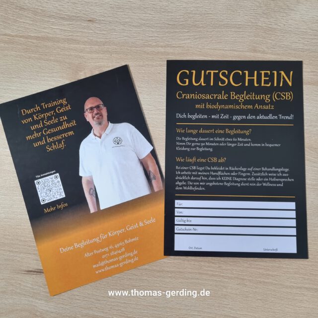 🎁 Die neuen Gutscheine sind da!
Du möchtest einem Menschen etwas Gutes tun – aber nicht einfach „irgendwas“ schenken?
Wie wäre es mit 75 Minuten Zeit zum Runterfahren, Loslassen und einfach mal Sein?
Mit einem Gutschein für eine Craniosacrale Begleitung verschenkst du keine Dinge, die irgendwann im Schrank landen. Du verschenkst Zeit. Ruhe. Aufmerksamkeit.
Und davon können die meisten von uns ziemlich gut etwas gebrauchen. 😉
Du möchtest einen Gutschein verschenken?
👉 Schreib mir einfach eine Nachricht.
Ein großes Dankeschön an @antsgrafikdesign für die Gestaltung und Umsetzung der neuen Gutscheine. 🙏
TGe – Training für Körper, Geist und Seele
#craniosacralebegleitung #zeitfürdich #entspannung #achtsamkeit #stressabbau #wohlbefinden #geschenkidee #gutschein #bohmte #hunteburg #tgetraining