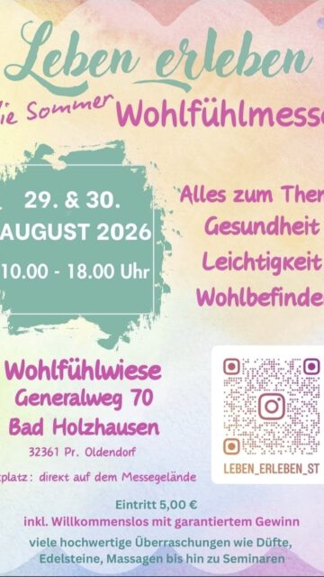 🟠 Augen auf nach dem ORANGENEN ZELT – und dann einfach mitmachen!
Meine Vorbereitungen sind abgeschlossen und ab Donnerstag startet für mich der Aufbau. Ich freue mich riesig auf die Messe und vor allem darauf, mit euch in Bewegung zu kommen.
Denn mein Motto lautet:
👉 BEWEGUNG TUT EINFACH GUT.
Nach langem Stehen, Sitzen, Schauen und Reden tut eine kleine Bewegungspause richtig gut. Deshalb gibt es bei mir etwa einmal pro Stunde eine kurze 10-Minuten-Mitmach-Einheit:
☯️ QiGong – sanfte Bewegung & bewusstes Atmen
🔄 Indian Clubs – Schulterbewegung, Rhythmus & Koordination
🙆 Mobilisation – Schultern, Rücken und Gelenke bewegen
Keine Vorkenntnisse. Kein Leistungsdruck. Keine Sportklamotten.
Vorbeikommen • mitmachen • ausprobieren.
🔥 Und am Samstag wartet das Highlight:
17:00–18:00 Uhr | Workshopzelt
60 Minuten QiGong & Indian Clubs
💶 Energieausgleich: NUR 5 € für 60 Minuten – oder gib, was es dir wert ist.
🟠 Also: Such das orange Zelt, komm vorbei und beweg dich einfach eine Runde mit. Ich freue mich auf dich!
#Qigong #IndianClubs #BewegungTutGut #GesundBewegen #BewegungImAlltag #TGeTraining #körpergeistseele